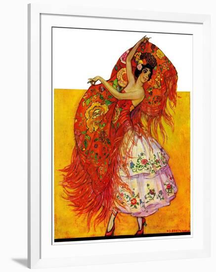 "Female Flamenco Dancer,"May 21, 1932-Henry Soulen-Framed Giclee Print