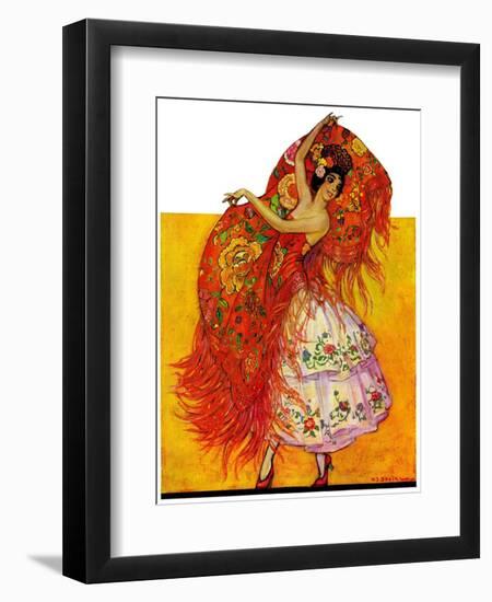 "Female Flamenco Dancer,"May 21, 1932-Henry Soulen-Framed Giclee Print