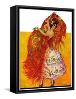 "Female Flamenco Dancer,"May 21, 1932-Henry Soulen-Framed Stretched Canvas