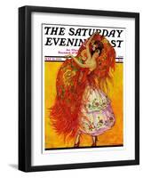 "Female Flamenco Dancer," Saturday Evening Post Cover, May 21, 1932-Henry Soulen-Framed Giclee Print