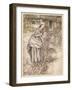 Female, Girl in Garden-Arthur Rackham-Framed Art Print