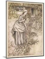 Female, Girl in Garden-Arthur Rackham-Mounted Art Print