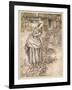 Female, Girl in Garden-Arthur Rackham-Framed Art Print