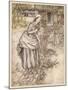 Female, Girl in Garden-Arthur Rackham-Mounted Art Print