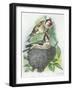 Female Goldfinch Carduelis Carduelis Warming its Eggs While Her Mate Feeding Her-null-Framed Giclee Print