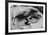 Female gymnast in desert, Overton, Nevada, USA-Pete Saloutos-Framed Photographic Print