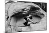 Female gymnast in desert, Overton, Nevada, USA-Pete Saloutos-Mounted Photographic Print