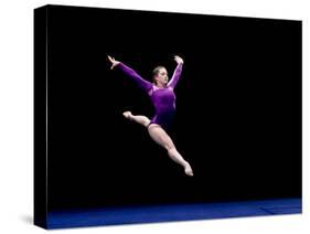 Female Gymnast Performing on the Floor Exercise-null-Stretched Canvas