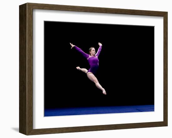 Female Gymnast Performing on the Floor Exercise-null-Framed Photographic Print