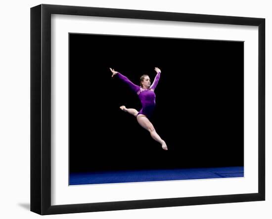 Female Gymnast Performing on the Floor Exercise-null-Framed Photographic Print