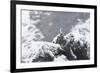 Female Gyrfalcon (Falco Rusticolus) in Snow, Myvatn, Thingeyjarsyslur, Iceland, April 2009-Bergmann-Framed Photographic Print