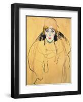 Female Head, 1917/18-Gustav Klimt-Framed Giclee Print