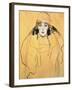 Female Head, 1917/18-Gustav Klimt-Framed Giclee Print