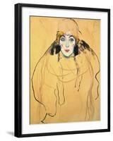 Female Head, 1917/18-Gustav Klimt-Framed Giclee Print