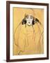 Female Head, 1917/18-Gustav Klimt-Framed Giclee Print