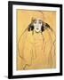 Female Head, 1917/18-Gustav Klimt-Framed Giclee Print