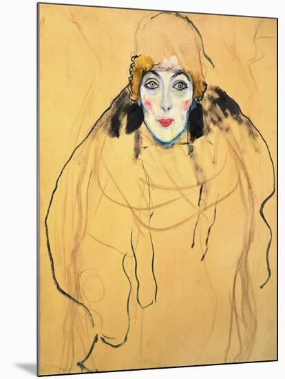 Female Head, 1917/18-Gustav Klimt-Mounted Giclee Print