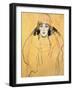 Female Head, 1917/18-Gustav Klimt-Framed Giclee Print