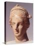 Female Head, Alexandrian Statue in Terracotta BC-null-Stretched Canvas