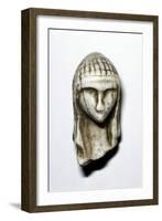 Female Head from Brassempovy, France, Upper Paleolithic, (c20th century)-Unknown-Framed Giclee Print