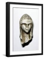 Female Head from Brassempovy, France, Upper Paleolithic, (c20th century)-Unknown-Framed Giclee Print