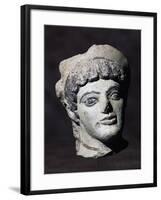 Female Head from Temple Decoration, Ancient Greece-null-Framed Giclee Print