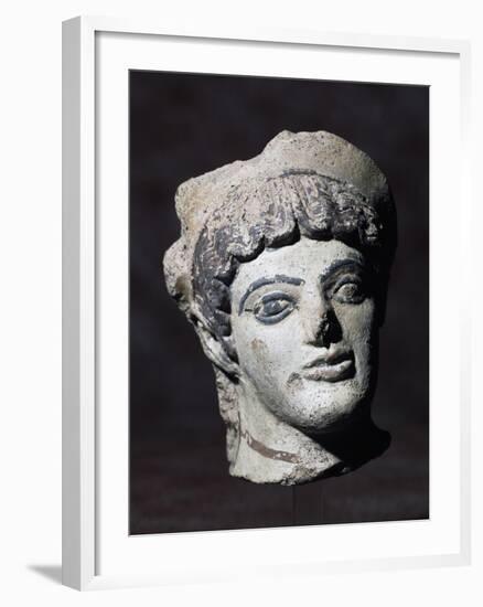 Female Head from Temple Decoration, Ancient Greece-null-Framed Giclee Print