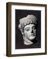 Female Head from Temple Decoration, Ancient Greece-null-Framed Giclee Print
