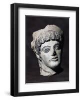 Female Head from Temple Decoration, Ancient Greece-null-Framed Giclee Print