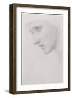 Female Head in Profile to the Left-Edward Burne-Jones-Framed Giclee Print