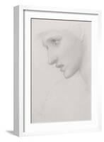 Female Head in Profile to the Left-Edward Burne-Jones-Framed Giclee Print