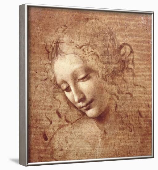 Female Head (La Scapigliata), c.1508-Leonardo da Vinci-Framed Art Print