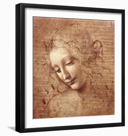 Female Head (La Scapigliata), c.1508-Leonardo da Vinci-Framed Art Print