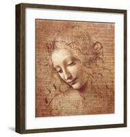 Female Head (La Scapigliata), c.1508-Leonardo da Vinci-Framed Art Print