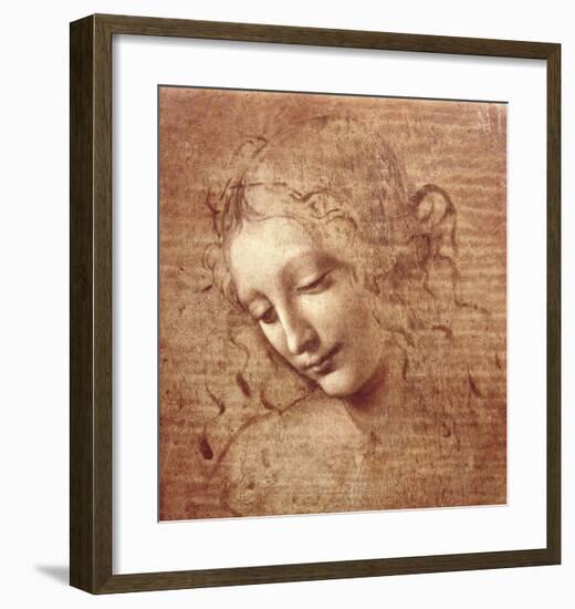 Female Head (La Scapigliata), c.1508-Leonardo da Vinci-Framed Art Print