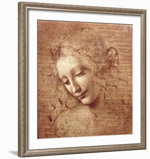 Female Head (La Scapigliata), c.1508-Leonardo da Vinci-Framed Art Print