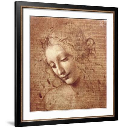 Female Head (La Scapigliata), c.1508-Leonardo da Vinci-Framed Art Print