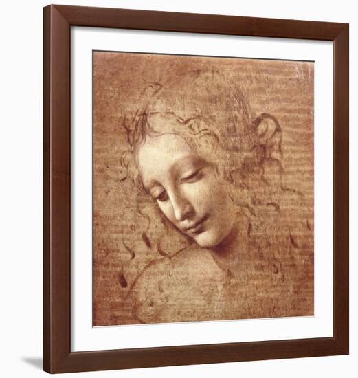 Female Head (La Scapigliata), c.1508-Leonardo da Vinci-Framed Art Print