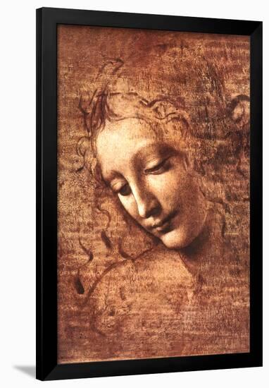 Female Head (La Scapigliata), c.1508-Leonardo da Vinci-Framed Poster