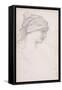 Female Head Study for 'The Wheel of Fortune', C.1870-Edward Burne-Jones-Framed Stretched Canvas