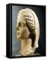 Female Head Wearing Veil, Sculpture Found in Apulia, Italy, Magna Graecia BC-null-Framed Stretched Canvas