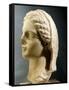 Female Head Wearing Veil, Sculpture Found in Apulia, Italy, Magna Graecia BC-null-Framed Stretched Canvas