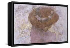 Female Head with Flower Wreath from Hall of the Sturgeon-Cesare Laurenti-Framed Stretched Canvas
