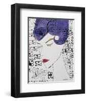 Female Head with Stamps, c. 1959-Andy Warhol-Framed Giclee Print