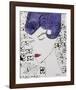 Female Head with Stamps, c. 1959-Andy Warhol-Framed Art Print