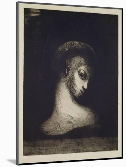 Female Head-Odilon Redon-Mounted Giclee Print