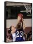 Female High School Basketball Players in Action During a Game-null-Framed Stretched Canvas