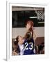 Female High School Basketball Players in Action During a Game-null-Framed Photographic Print