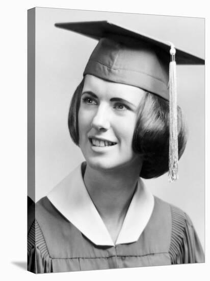 Female High School Graduate, Ca. 1968-null-Stretched Canvas