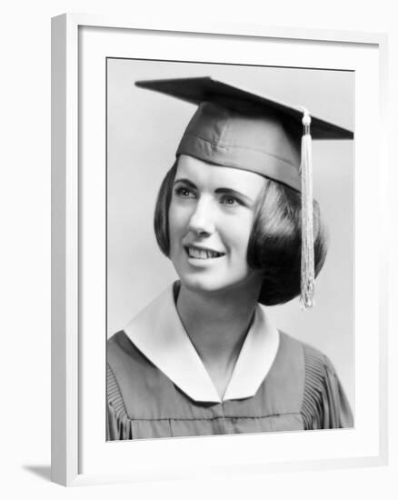 Female High School Graduate, Ca. 1968-null-Framed Photographic Print